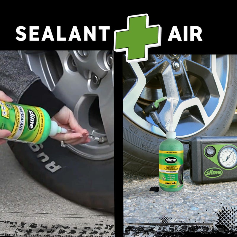Slime 50107 Flat Tire Puncture Repair, Smart Spair, Emergency Kit For Car Tires, Includes Sealant And Tire Inflator Pump, Suitable For Cars And Other Highway Vehicles, 15 Min Fix - Image 4